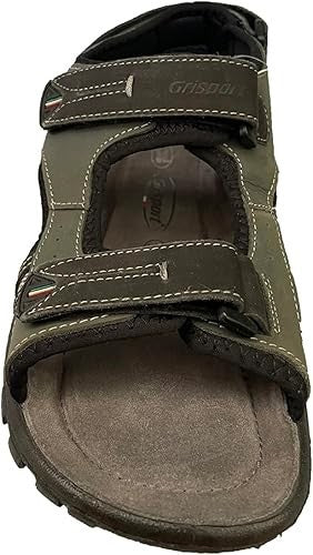 GRIPOSRT Sandali Uomo – Triplo Strappo – Suola Antiscivolo – Premium Nabuk – Off