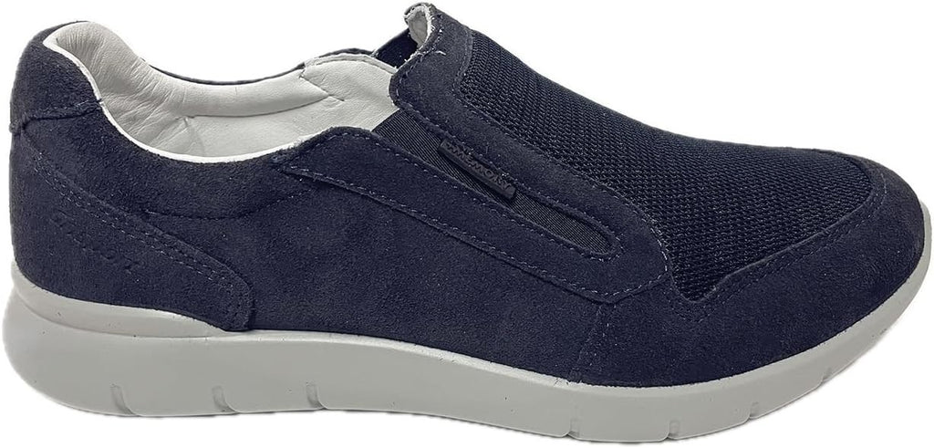 GRISPORT 43826V38 UOMO - Mocassino Slip-On SCAMOSCIATO BLU HECTOR VESUVIO + Beig