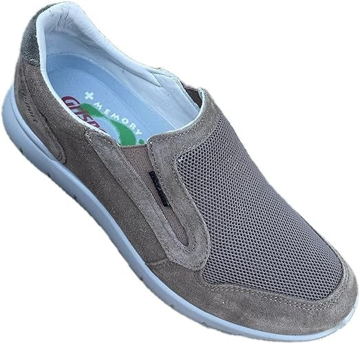 GRISPORT 43826V38 UOMO - Mocassino Slip-On SCAMOSCIATO BLU HECTOR VESUVIO + Beig