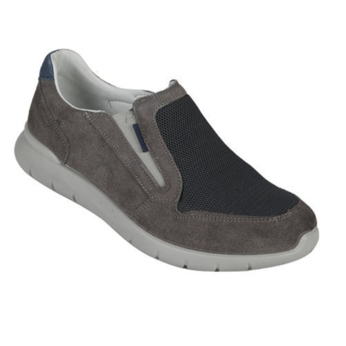 GRISPORT 43826V38 UOMO - Mocassino Slip-On SCAMOSCIATO BLU HECTOR VESUVIO + Beig