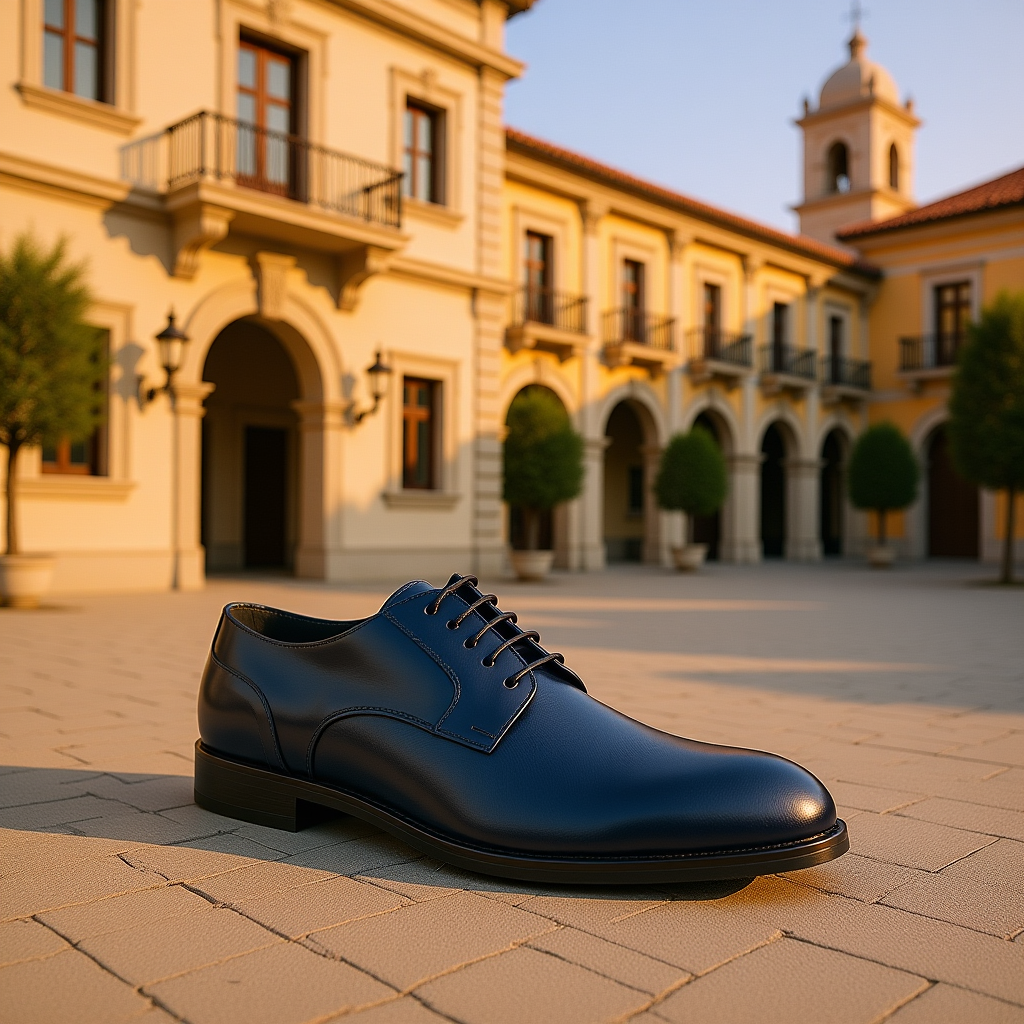 ## 👞 SCARPA ELEGANTE ESTIVA IN VITELLO BLU – BROGUE TRASPIRANTE – LUSSO ARTIGIA