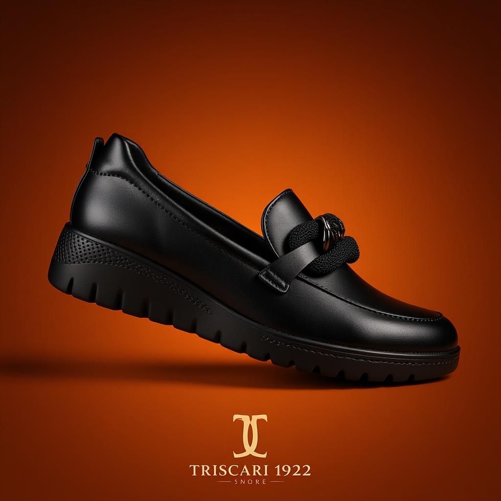 nanook mocassina invernale da donna nera con zeppa leggera