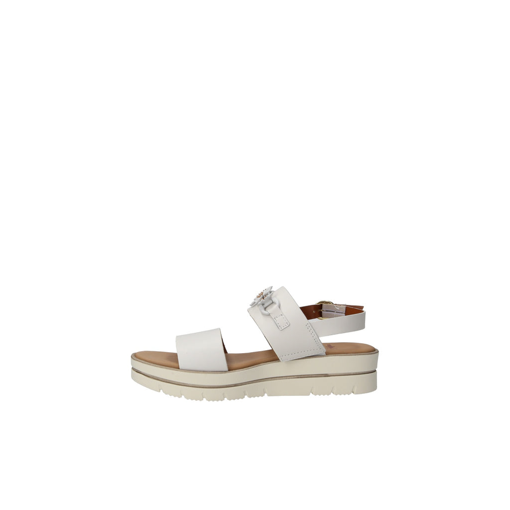 Donnaflo B1 Bianco – Sandalo con Zeppa in Vera Pelle | Made in Italy