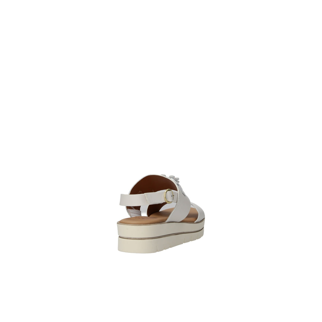 Donnaflo B1 Bianco – Sandalo con Zeppa in Vera Pelle | Made in Italy