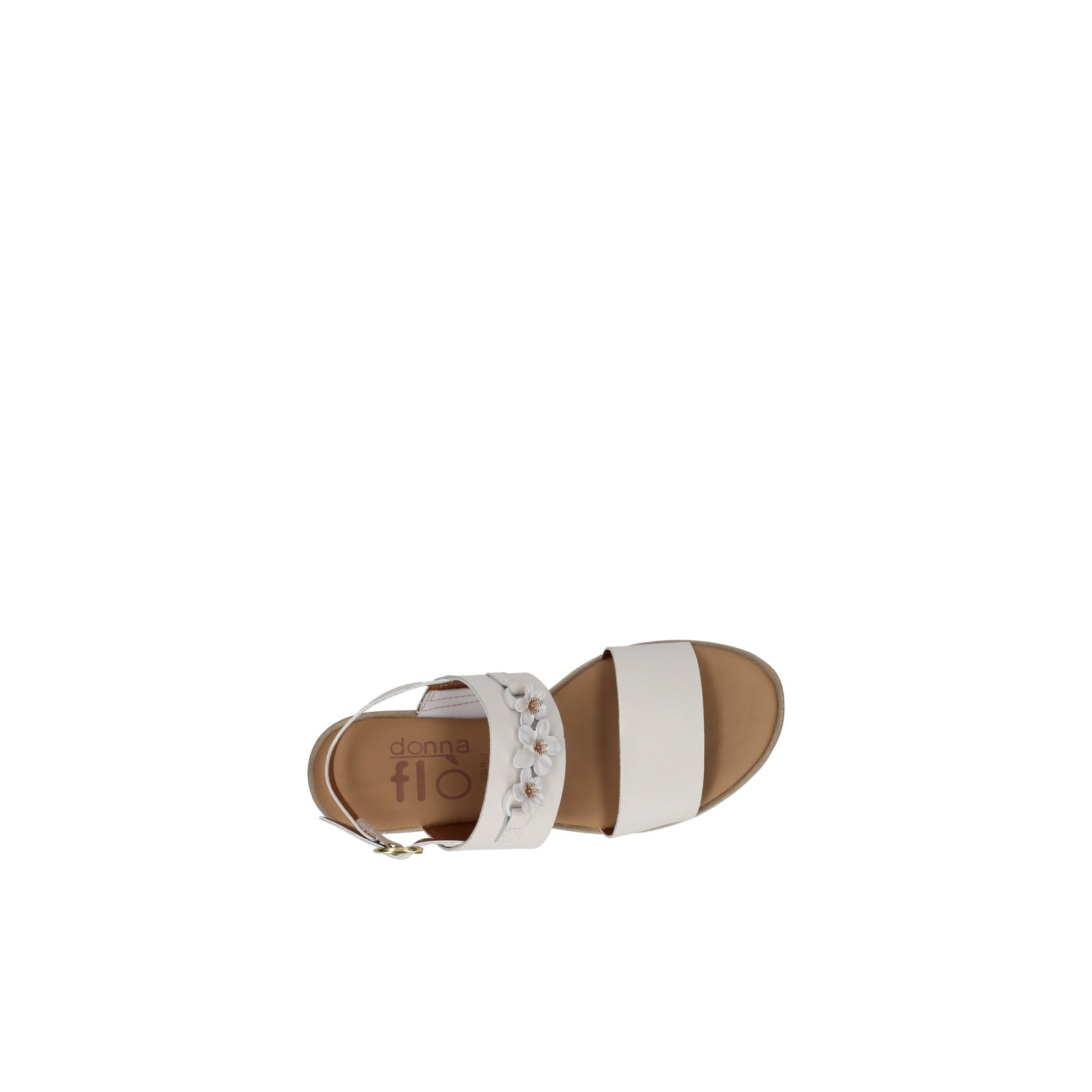 Donnaflo B1 Bianco – Sandalo con Zeppa in Vera Pelle | Made in Italy