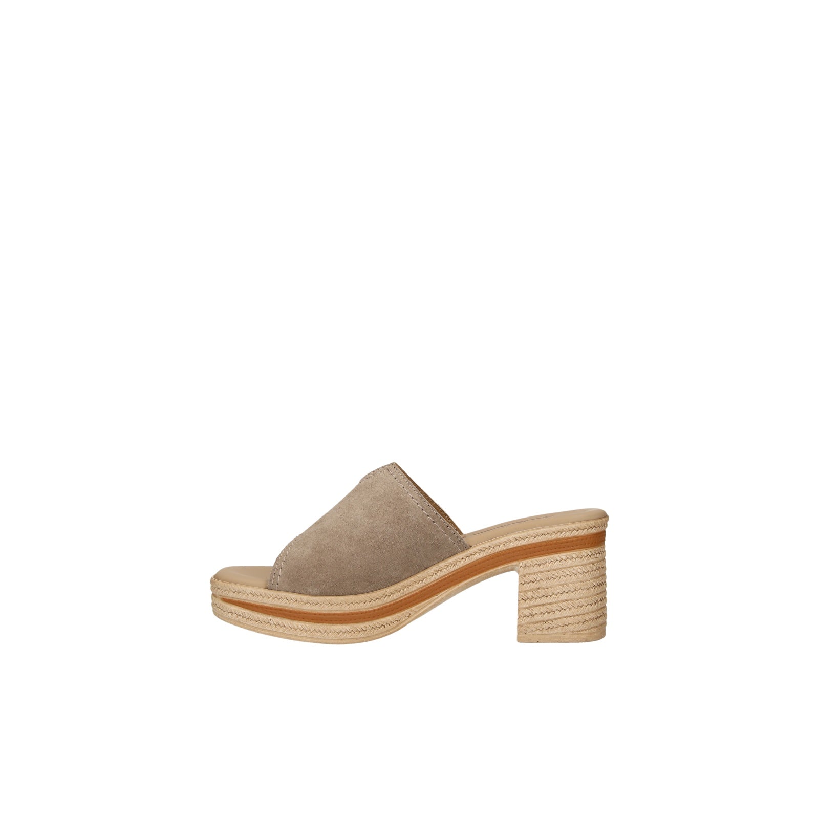 Florali' TF01 Terra – Ciabatta con Tacco Donna | Camoscio Beige | Made in Italy