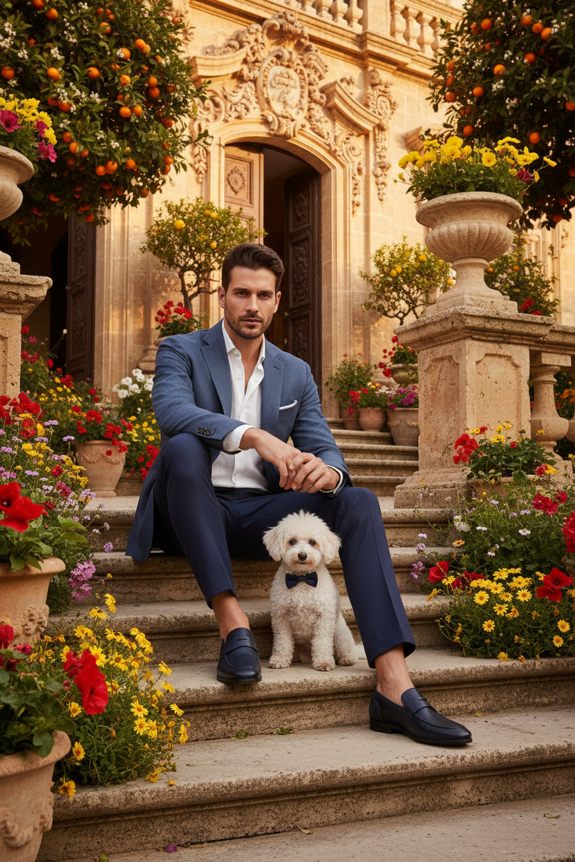 Oxford Street by Triscari 1922 – Mocassino Elegante in Vitello Bottalata Blu