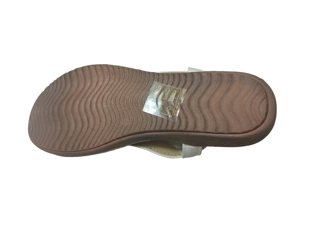 Infradito donna bianco argento yasmine art 40132 plantare