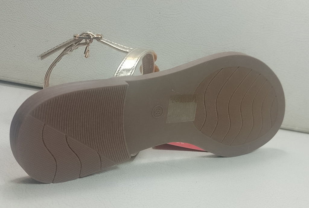 Infradito Donna WCubet – Tacco 10 Memory Foam con Accessorio Bronzo