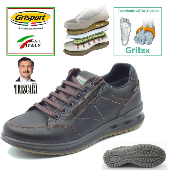 Scarpe Uomo Grisport Active 43069T8G T. Moro Touch – Pelle  – Autunno Inverno