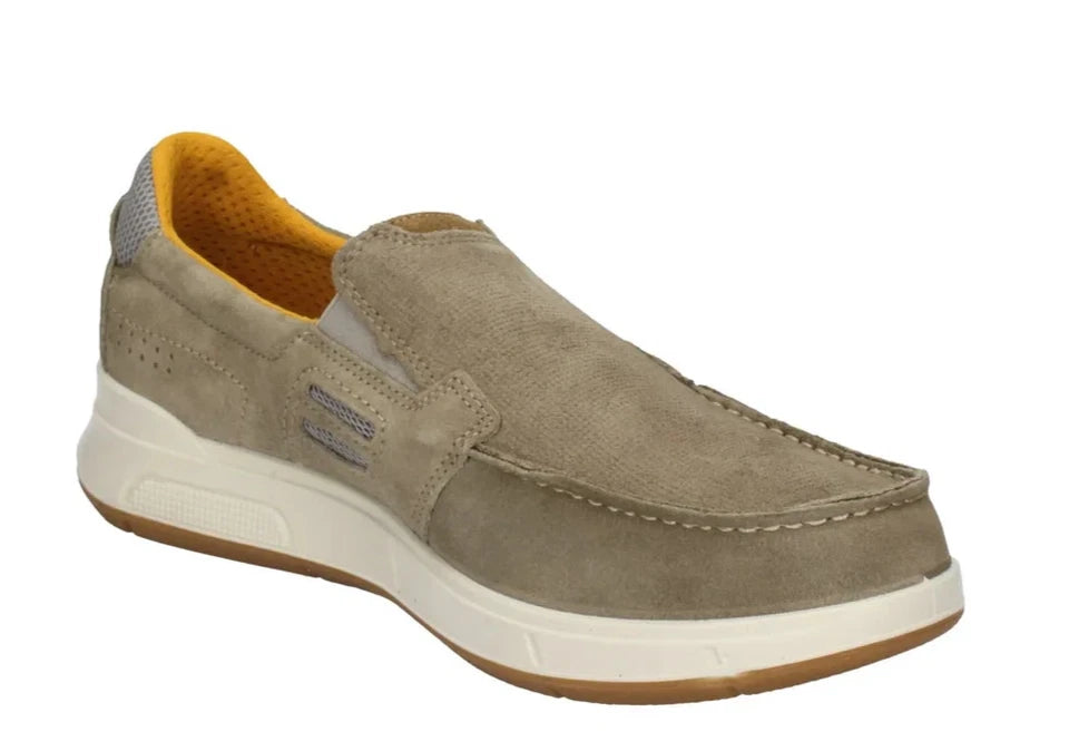 Mocassini Uomo Pelle Scamosciata GRISPORT 44603 - Memory Foam + Massaggio Planta