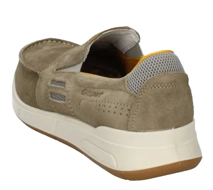 Mocassini Uomo Pelle Scamosciata GRISPORT 44603 - Memory Foam + Massaggio Planta