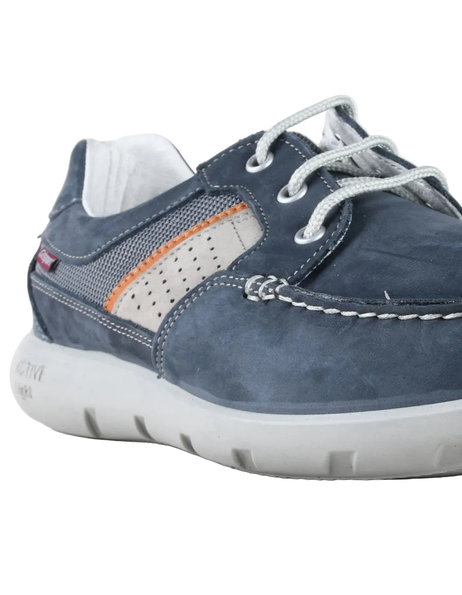 Grisport Art. 43900N16 – Scarpa Tubolare Uomo con Lacci in Nabuk Blu