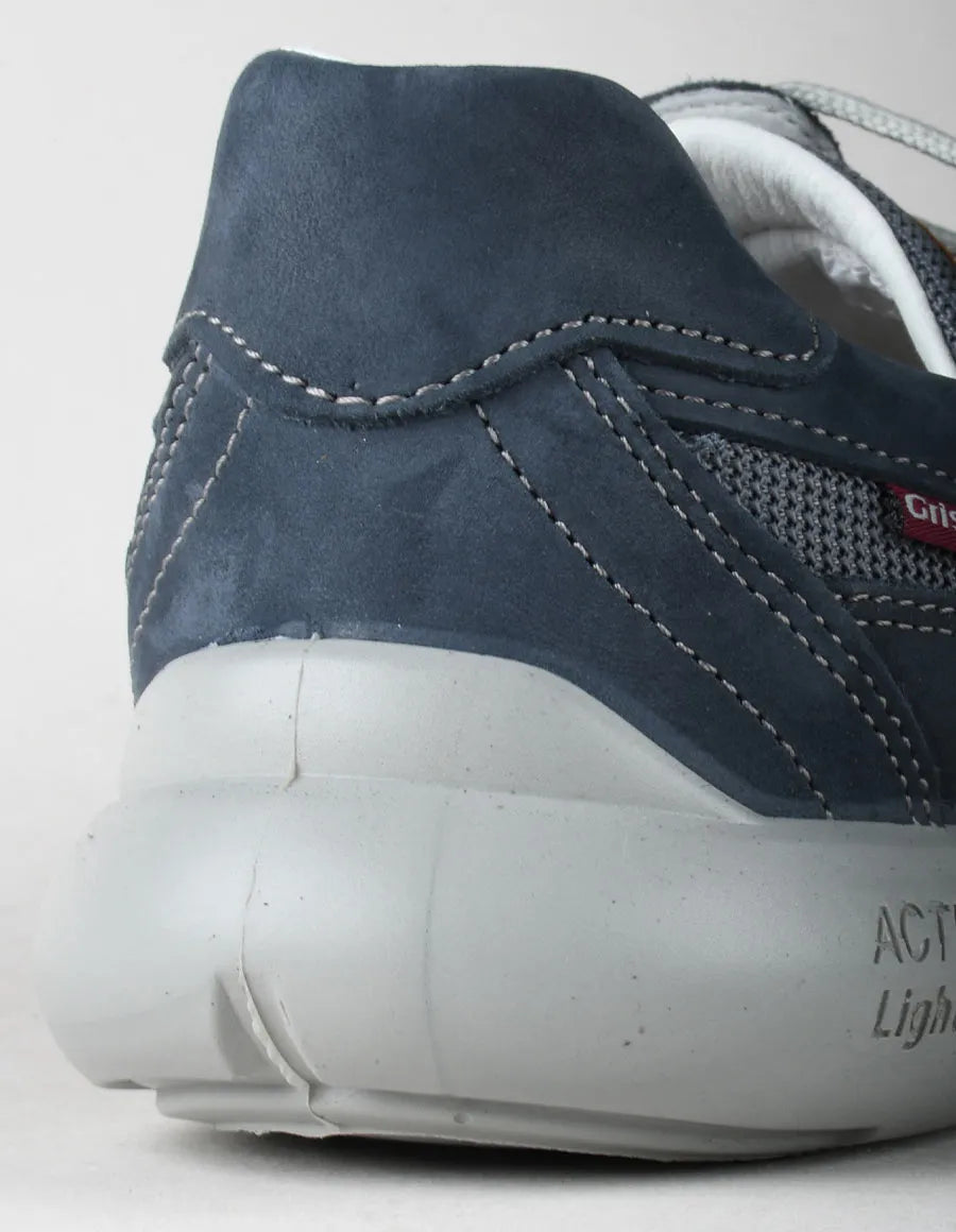 Grisport Art. 43900N16 – Scarpa Tubolare Uomo con Lacci in Nabuk Blu